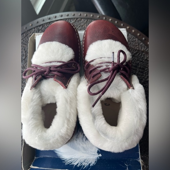 BIRKENSTOCK MEMPHIS CHESTNUT SHEARLING BOOTS 37 6 - Picture 5 of 7